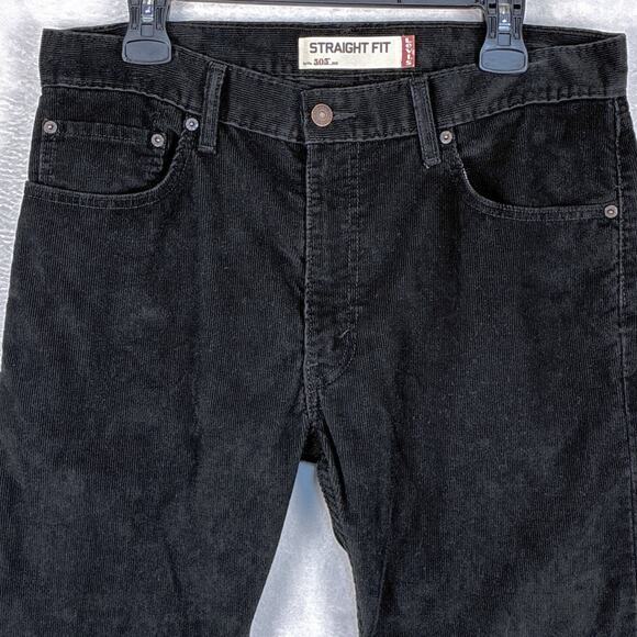 VTG Levis 505 Corduroy Pants Mens 33x30 (34x30) Black Y2K Preppy Skater Hipster - Picture 1 of 10
